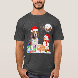 Camiseta Funny Beagle Dog Feliz Navidad Fiesta Matc