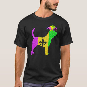 Camiseta Funny Beagle Dog Lover Mardi Gras Fiesta del Carna