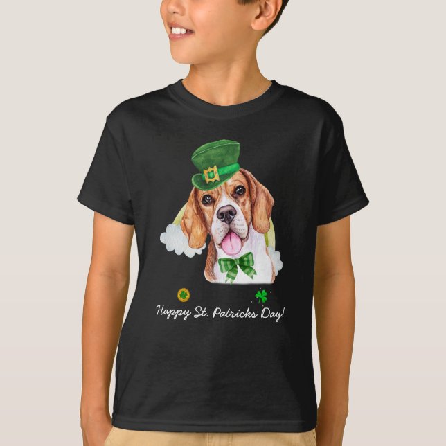 Camiseta Funny Beagle Gold St Patricks Day (Anverso)