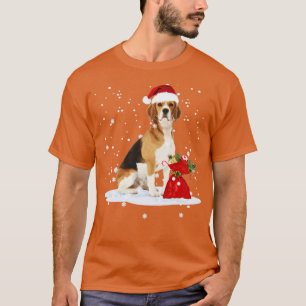 Camiseta Funny Beagle Navidades Santa Hat