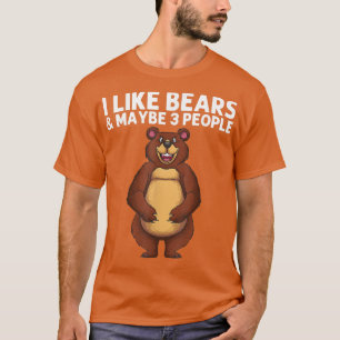 Camiseta Funny Bear Art For Men Women Bears Grizzly Bear An