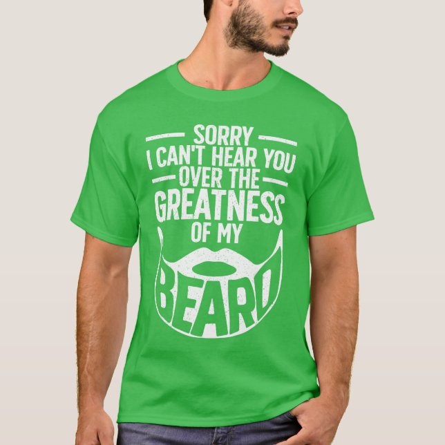 Camiseta Funny Beard Design for Bearded Men Facial Hair Whi (Anverso)