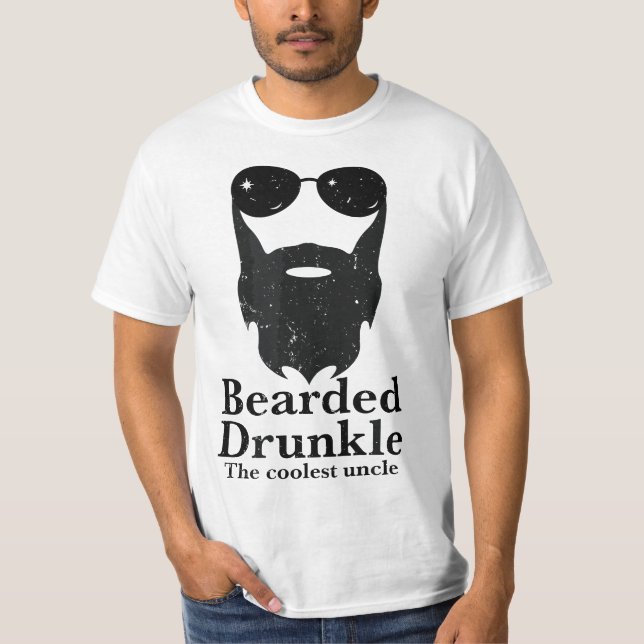 Camiseta Funny Bearded Drunkle Drunk Uncle Drinking Gift (Anverso)