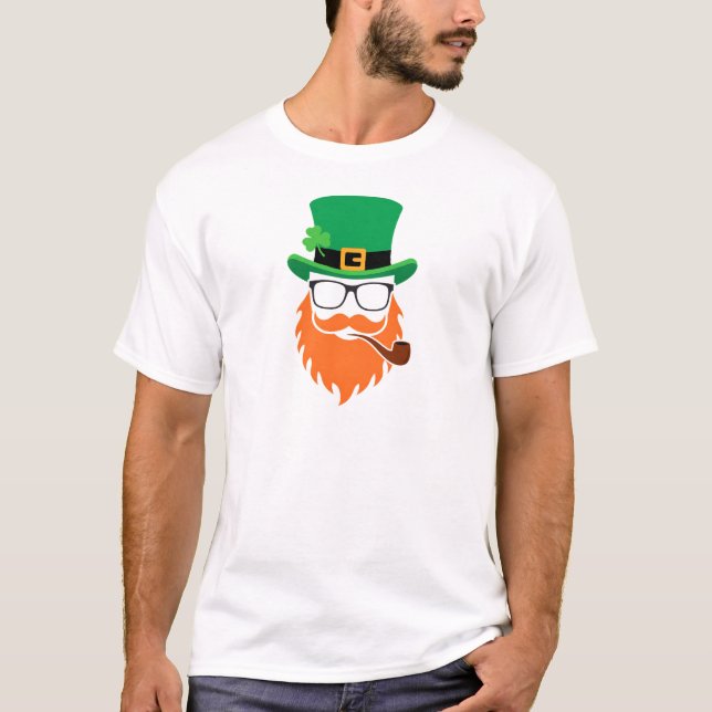 Camiseta Funny Bearded Leprechaun St Patricks Day (Anverso)