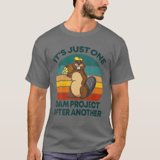 Camiseta Funny Beaver Design es solo un proyecto de represa