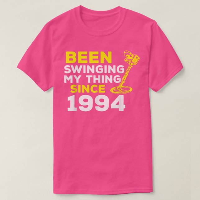 Camiseta Funny Been Swinging My Thing Since 1994 Metal Dete (Diseño del anverso)
