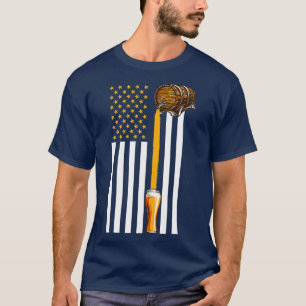 Camiseta Funny Beer Bandera Estadounidense Patriótica 4 de 