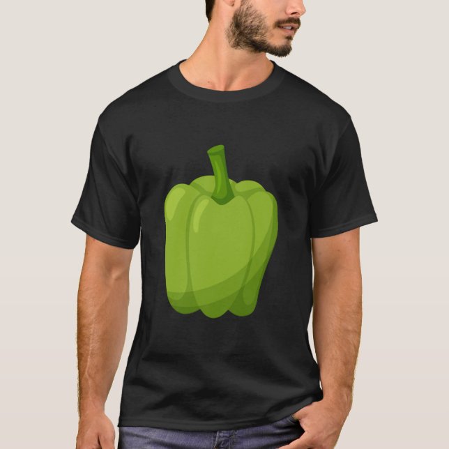 Camiseta Funny Bell pepper Green Fruit Halloween Costume (Anverso)