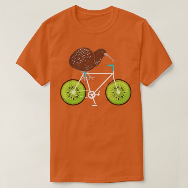 Camiseta Funny bicicleta Kiwi para Nueva Zelanda (Diseño del anverso)