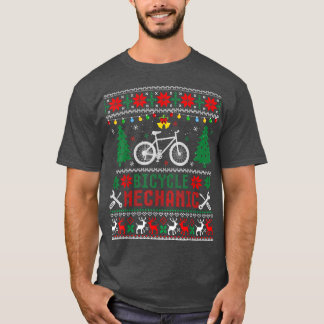 Camiseta Funny Bicicleta Mecánica Navidades feos suéteres