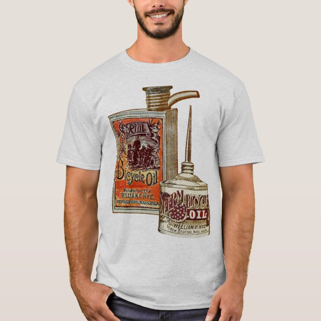 Camiseta Funny Bicicleta Vintage Sperm Oil Cans Bicycling (Anverso)