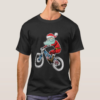 Camiseta Funny Bicicletas Navidades Montaña Bike Santa Clau