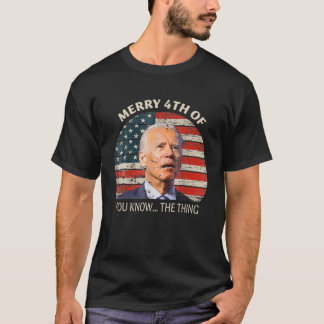 Camiseta Funny Biden Confused Merry Happy 4Th Of You Know..