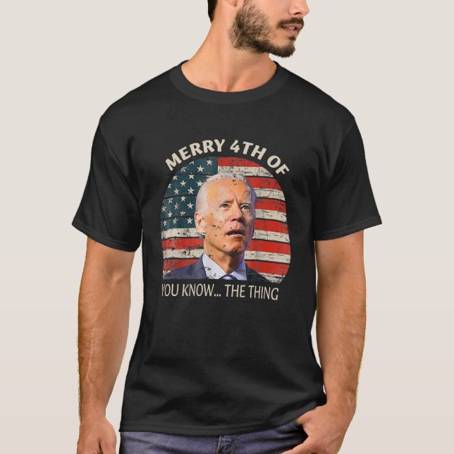 Camiseta Funny Biden Confused Merry Happy 4Th Of You Know.. (Anverso)