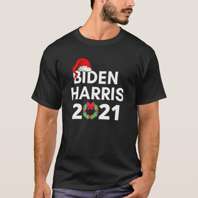 Camiseta Funny Biden Harris 2021 Navidades vacaciones de Añ (Anverso)