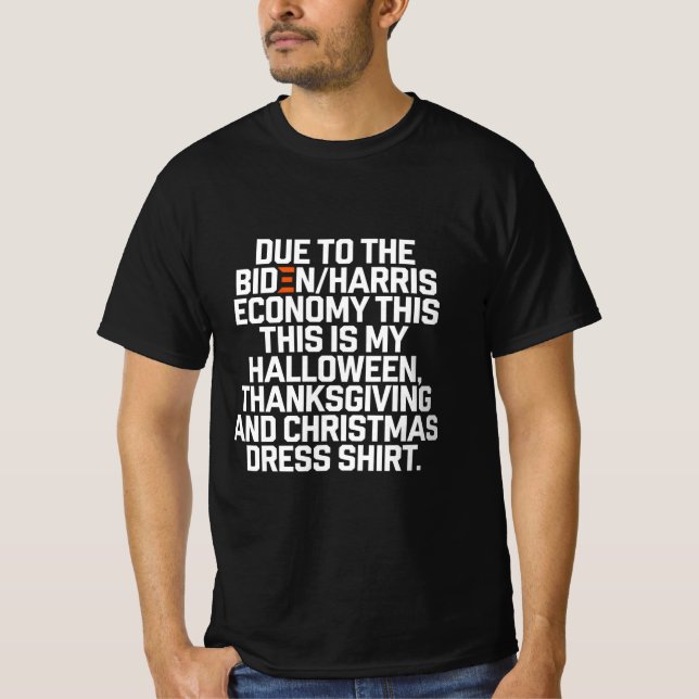 Camiseta Funny Biden Harris Economics Navidades (Anverso)