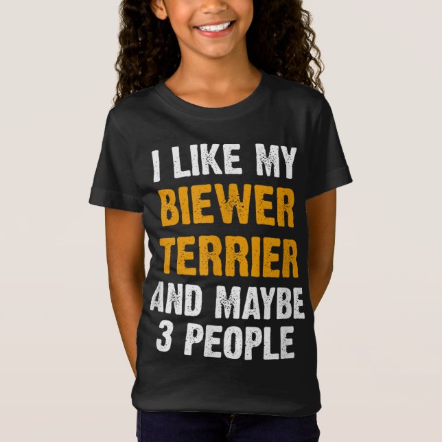 Camiseta Funny Biewer Terrier Cita al Dueño Del Perro Dicie (Anverso)