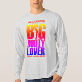 Camiseta FUNNY Big Booty Lover Gradient Spectrum con nombre