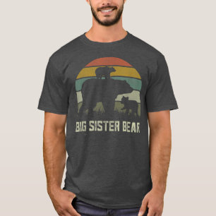 Camiseta Funny Big Sister Bear Shirts, Two Kid Cubs Sis Sib
