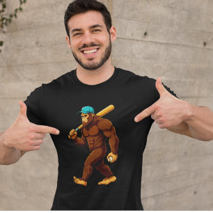 Camiseta Funny Bigfoot Baseball Player