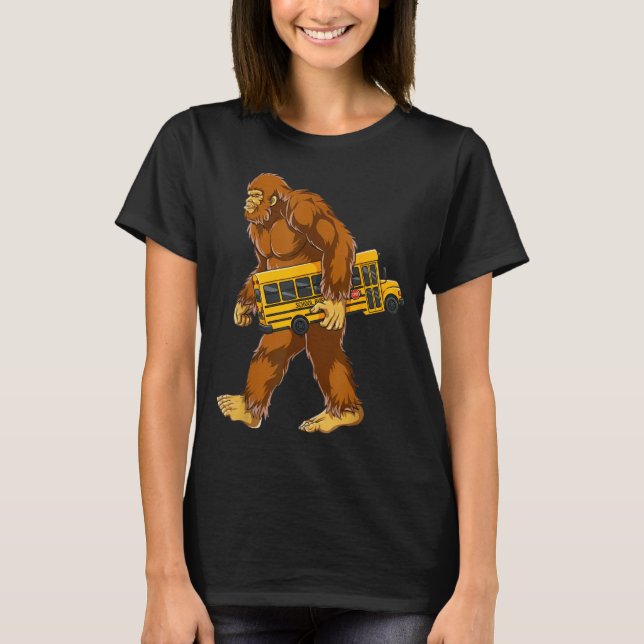 Camiseta Funny Bigfoot Bus Driver Sasquatch School Bus Love (Anverso)