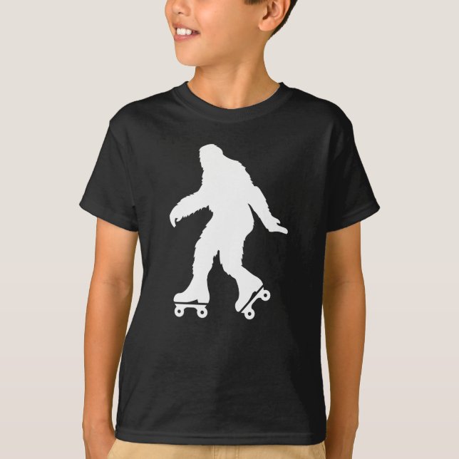 Camiseta Funny Bigfoot Roller Sking (Anverso)