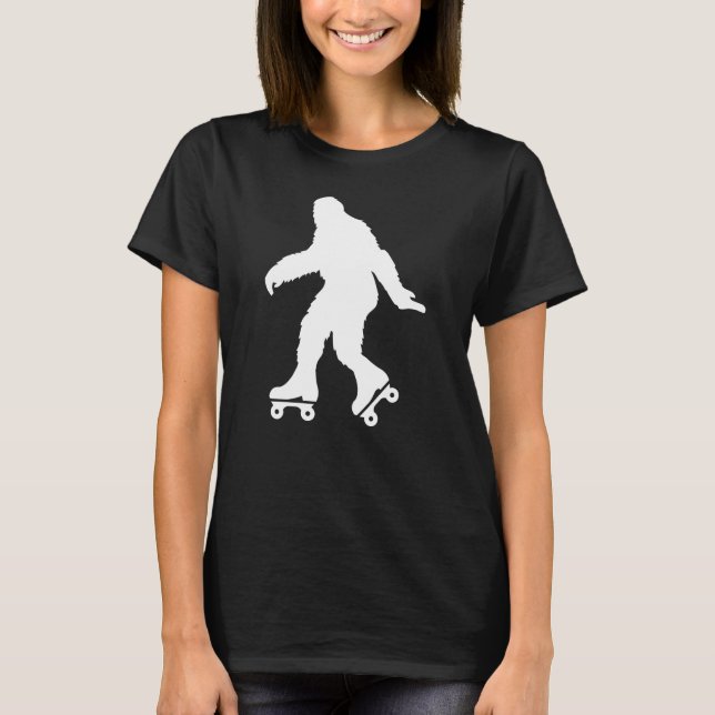 Camiseta Funny Bigfoot Roller Sking (Anverso)