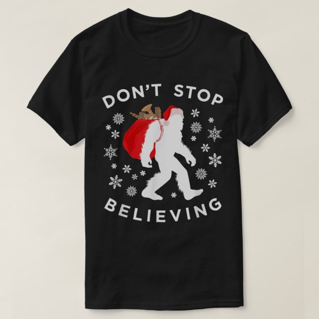 Camiseta Funny Bigfoot Santa Christmas Design (Diseño del anverso)