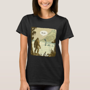 Camiseta Funny Bigfoot Sasquatch Loch Ness Monster Introver