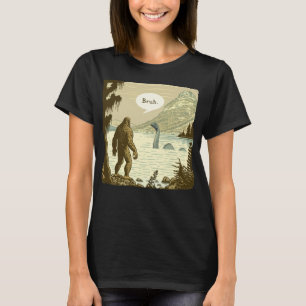 Camiseta Funny Bigfoot Sasquatch Loch Ness Monster Introver