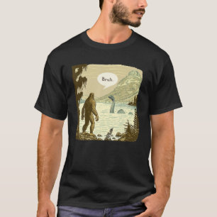Camiseta Funny Bigfoot Sasquatch Loch Ness Monster Introver