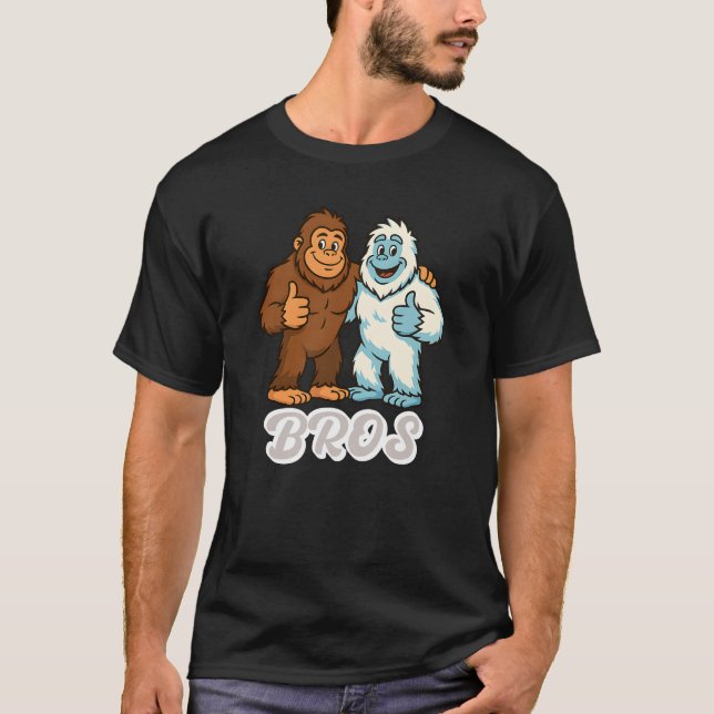 Camiseta Funny Bigfoot Yeti Bros Mythical Creatures (Anverso)