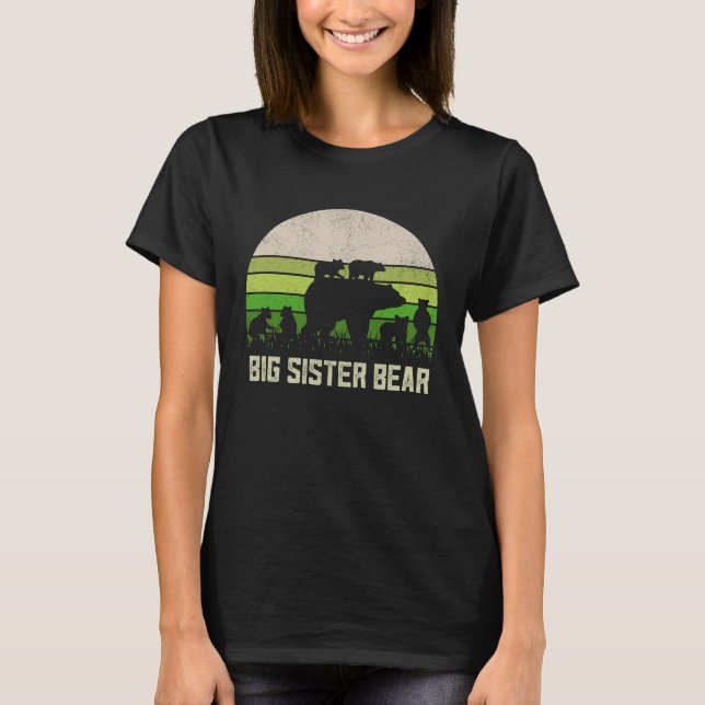 Camiseta Funny Biggest Sister  6 Cub Kids Sis Big Sister Be (Anverso)