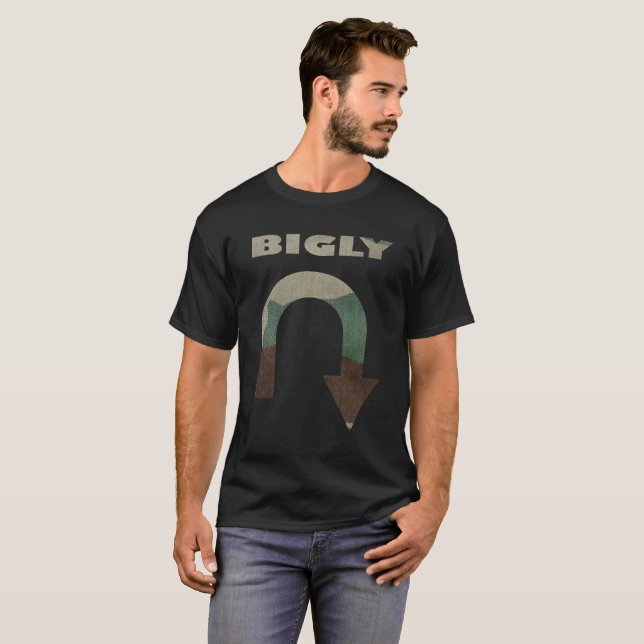 Camiseta FUNNY BIGLY SHIRY HOMBRES MANHOOD ORIDE ego CAMO (Anverso completo)
