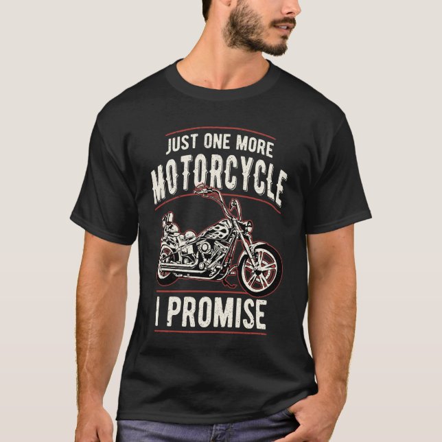 Camiseta Funny Biker Cita Diseño de Motociclista (Anverso)