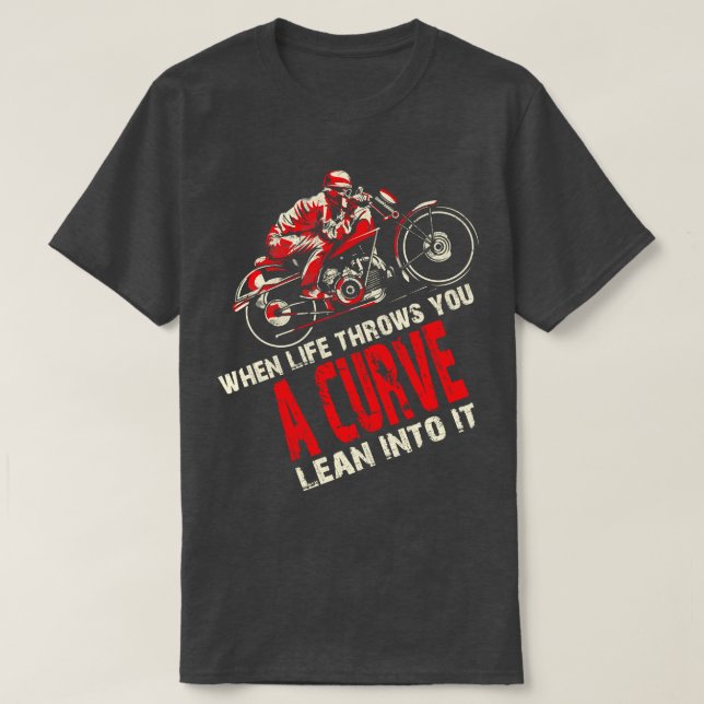 Camiseta Funny Biker Motocicleta Motocicleta Rider When Lif (Diseño del anverso)