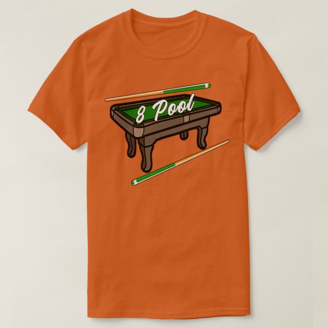 Camiseta Funny Billiard 8 Ball Pool Billiard Player (Diseño del anverso)