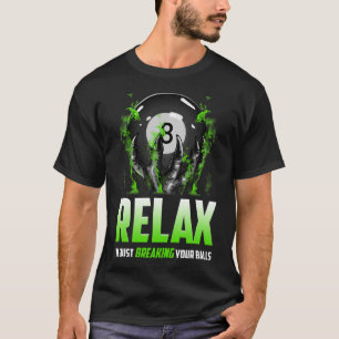 Camiseta Funny Billiards Design 8 Ll Snooker Pool Cue Stick