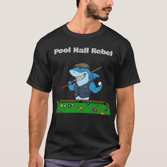 Camiseta Funny Billiards Pool Hall Rebel (Anverso)