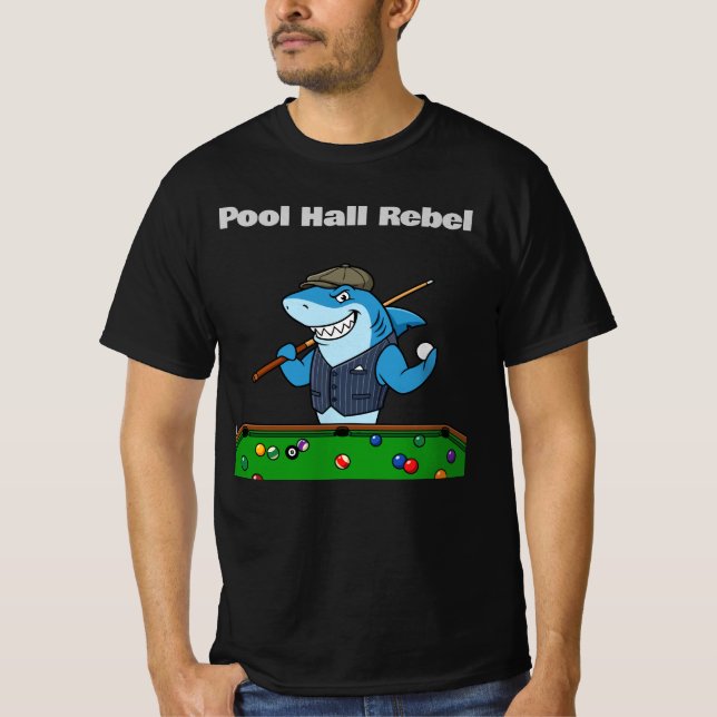 Camiseta Funny Billiards Pool Hall Rebel (Anverso)
