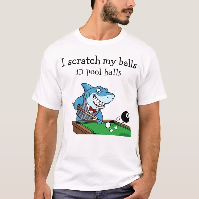 Camiseta Funny Billiards Pool Hall Rebel (Anverso)