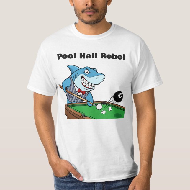 Camiseta Funny Billiards Pool Hall Rebel (Anverso)