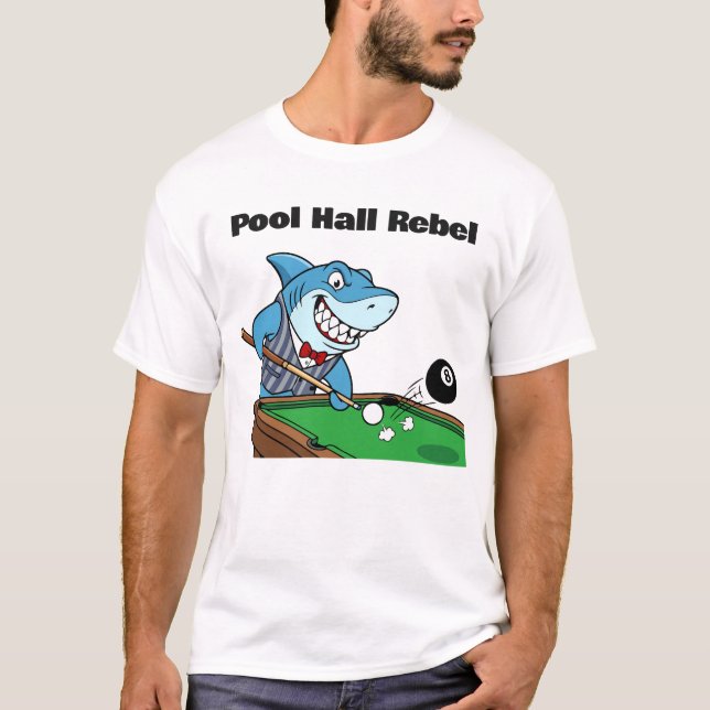 Camiseta Funny Billiards Pool Hall Rebel (Anverso)