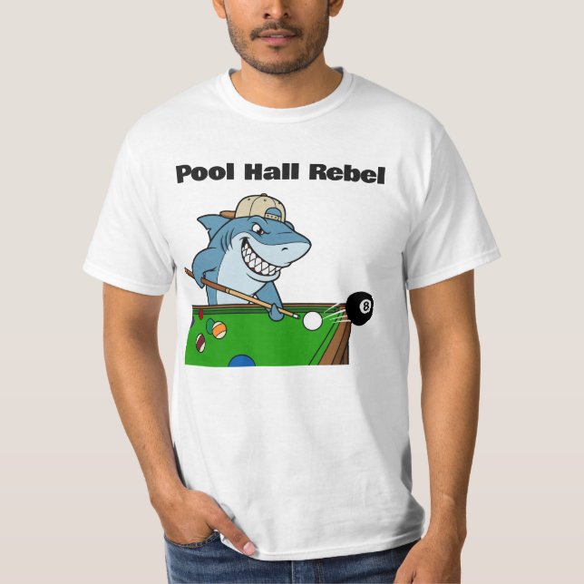 Camiseta Funny Billiards Pool Hall Rebel (Anverso)