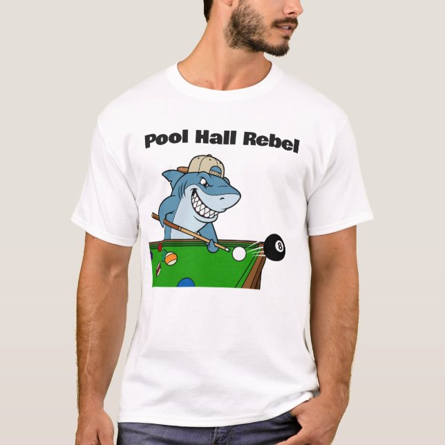 Camiseta Funny Billiards Pool Hall Rebel (Anverso)
