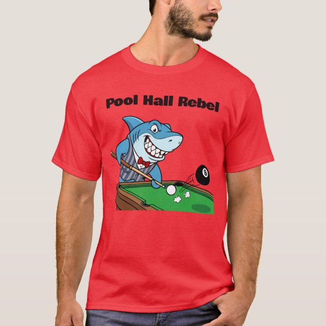 Camiseta Funny Billiards Pool Hall Rebel (Anverso)