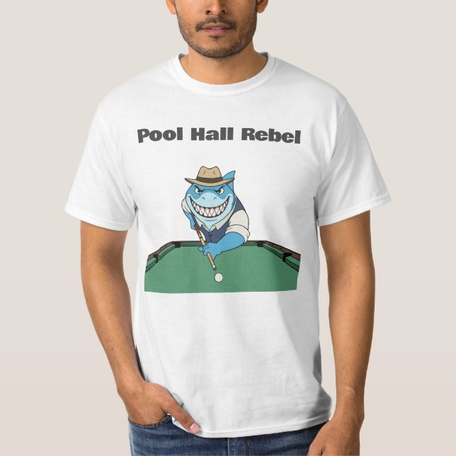 Camiseta Funny Billiards Pool Hall Rebel Masculine Men's (Anverso)