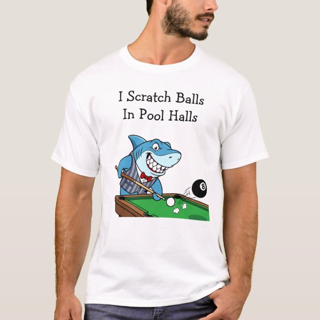 Camiseta Funny Billiards Pool Hall Rebel Tshirts (Anverso)