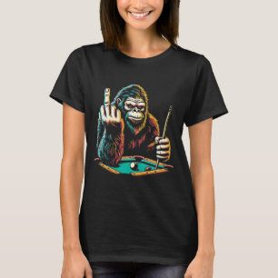 Camiseta Funny Billiards Pool Player Retro Bigfoot Sasquatc
