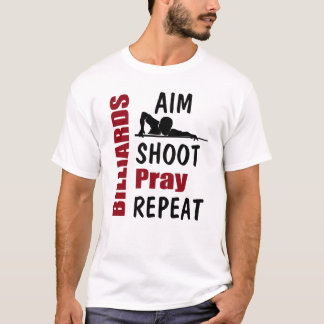 Camiseta Funny Billiards Pool Shooting Aiming